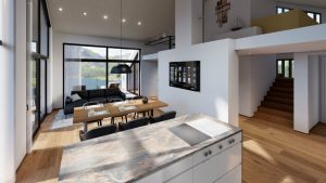 Design penthouse kitchen