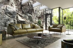Living room with green Tommy m sofa