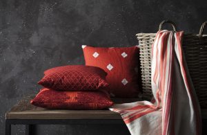 Fine fabrics red pillows