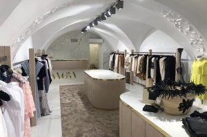 Luxury Boutige white marble and gold details