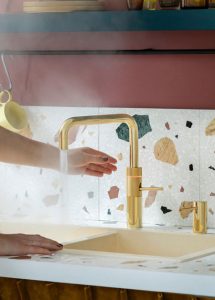 Quooker watertap square gold