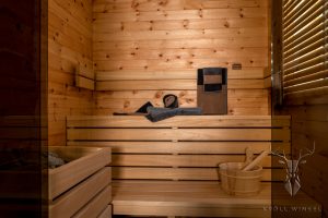 Penthouse Lakeview pine sauna