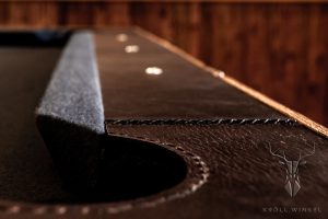Billiard table leather