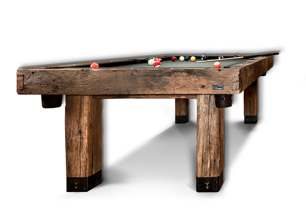 Vintage wood billiard table