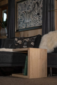 Oak side table couch