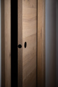 Oak sliding door