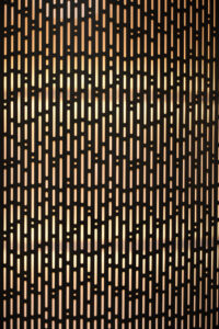 Delicate steel mesh with backlighting.