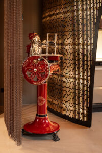 Red Van Berkel slicing machine.