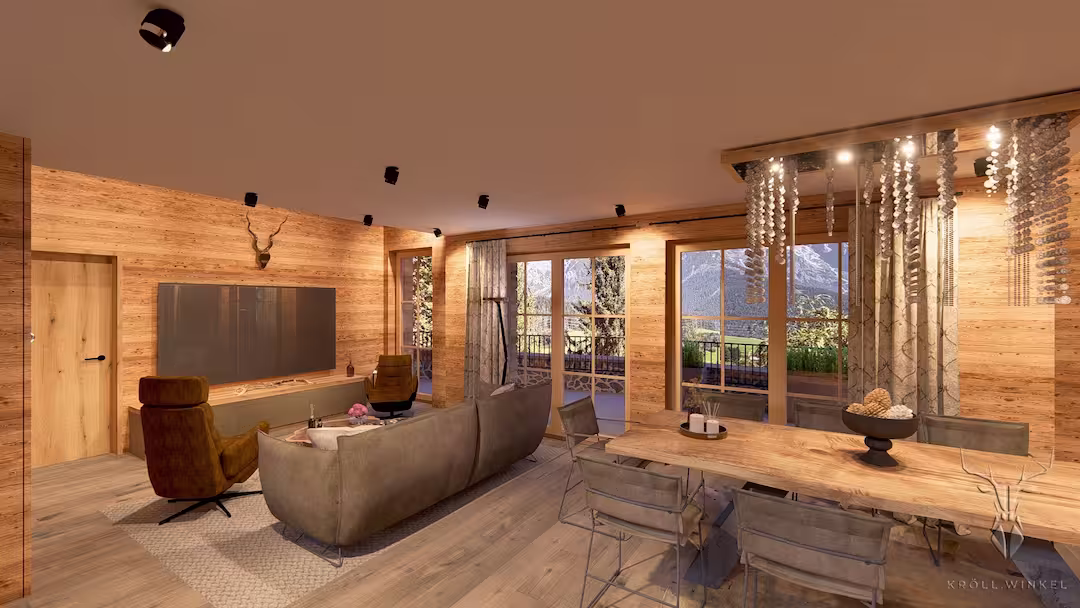 Alpine high quality Interior design table and dining room