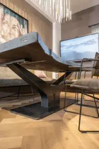 Steel dining table frame