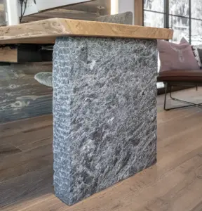 Solid stone desk