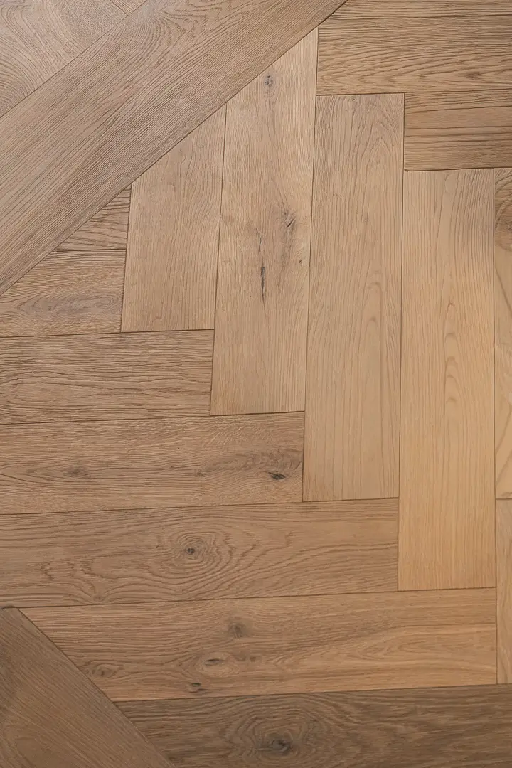 Herringbone oak flooring