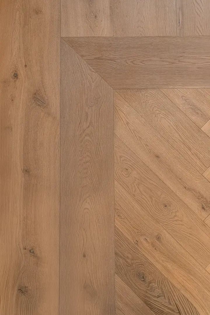 Herringbone oak flooring