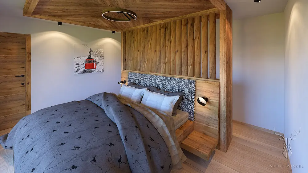Chalet master bedroom chalet