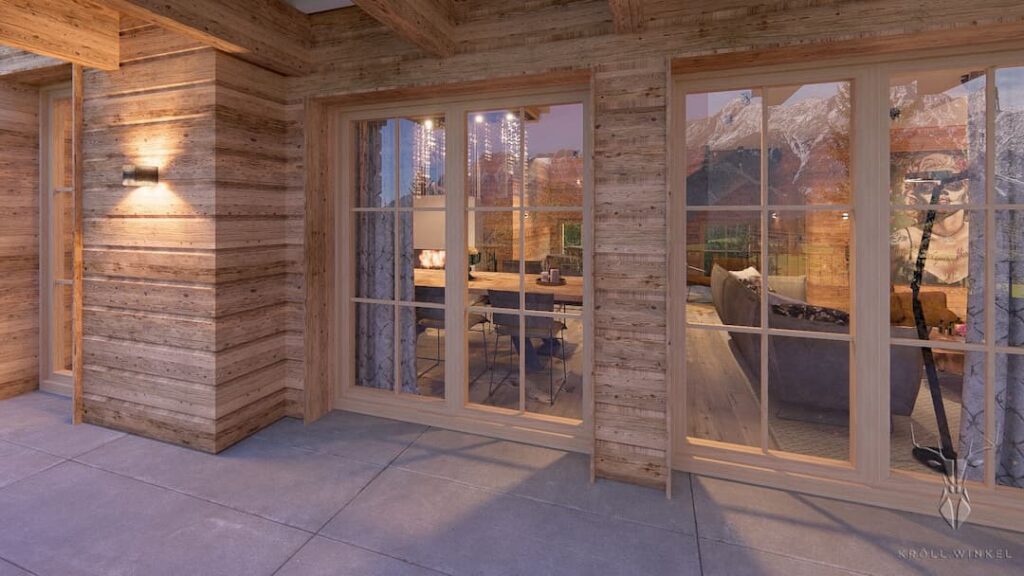 Chalet visualisation outdoor fasade