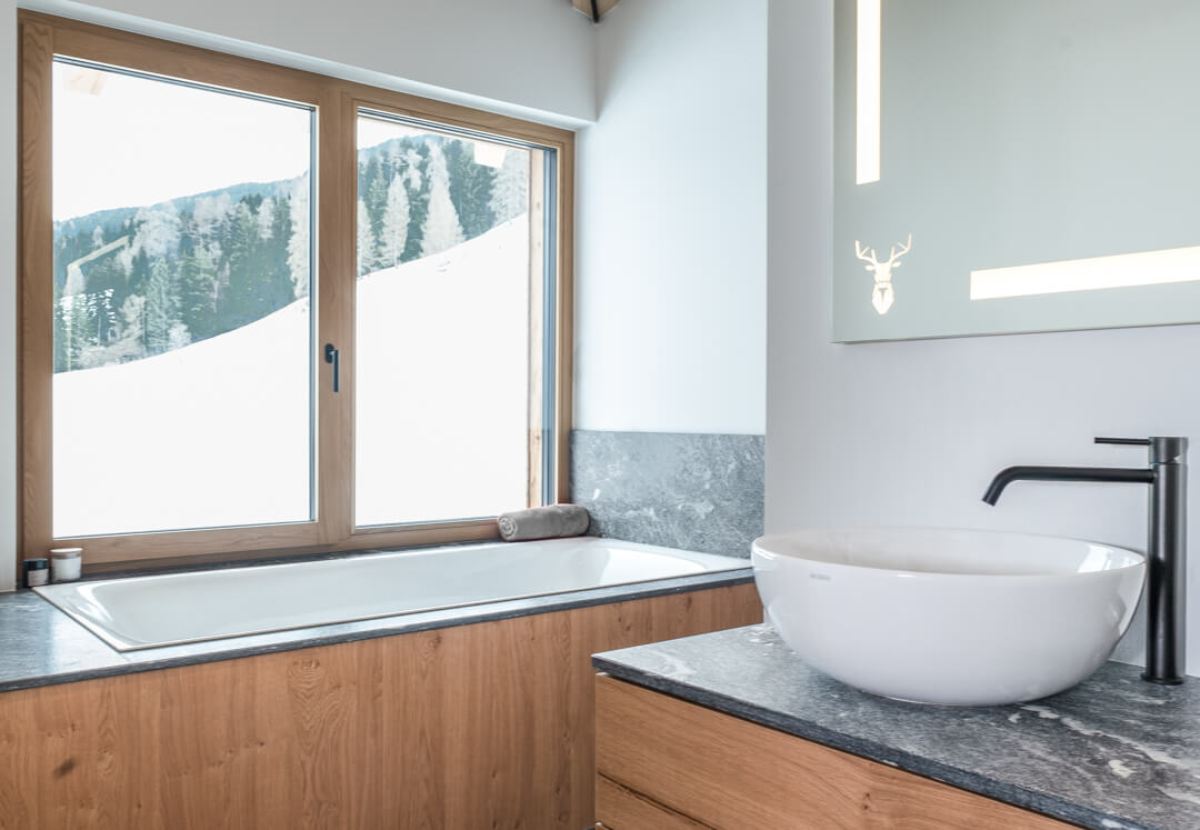 Bathroom oak furniture made-to-measure